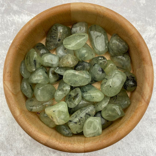 Prehnite and Epidote tumblestones