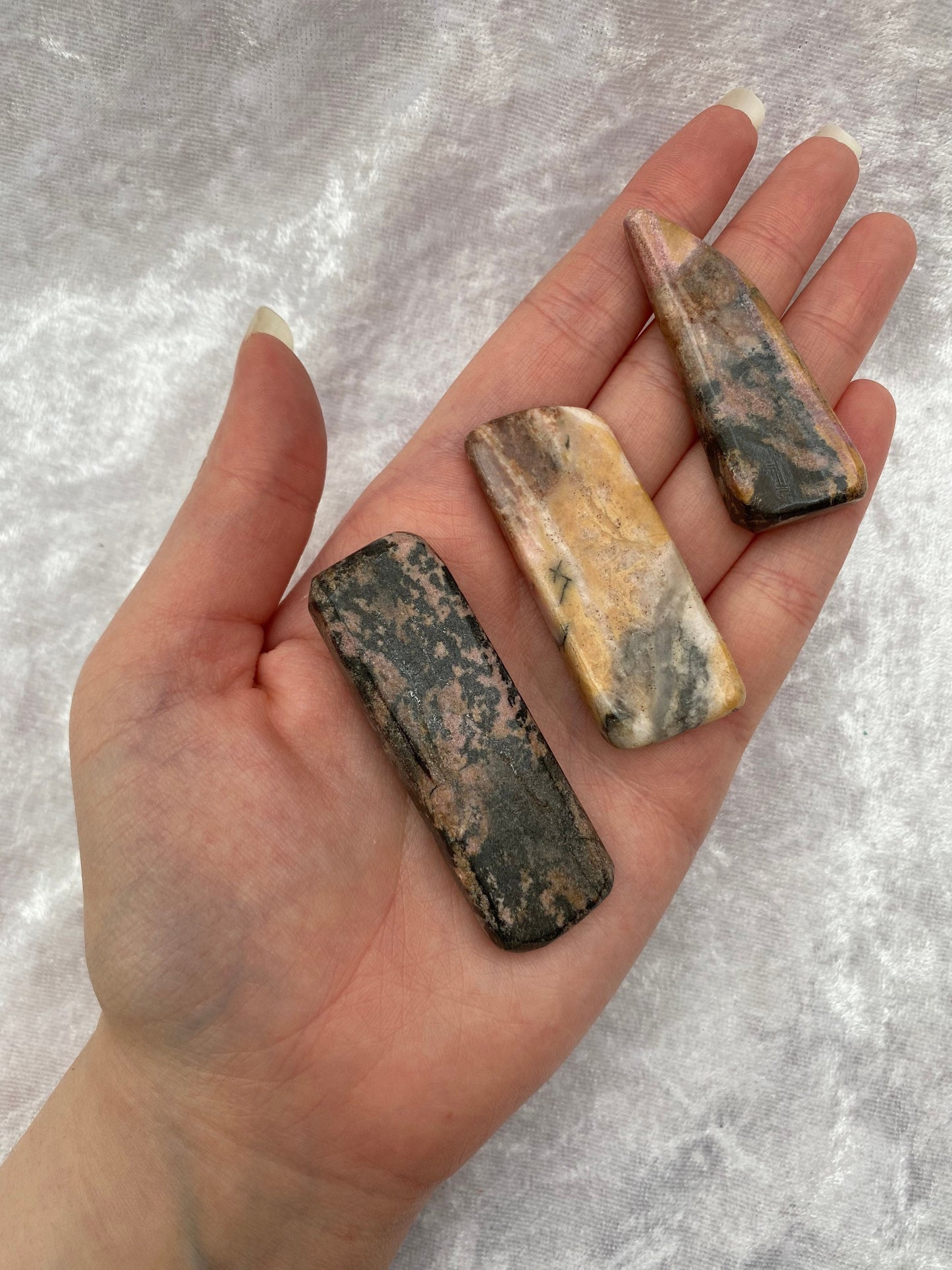 Rhodonite flat pieces