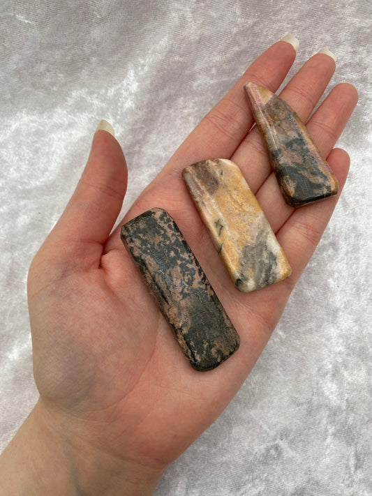 Rhodonite flat pieces