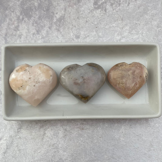Pink Opal hearts
