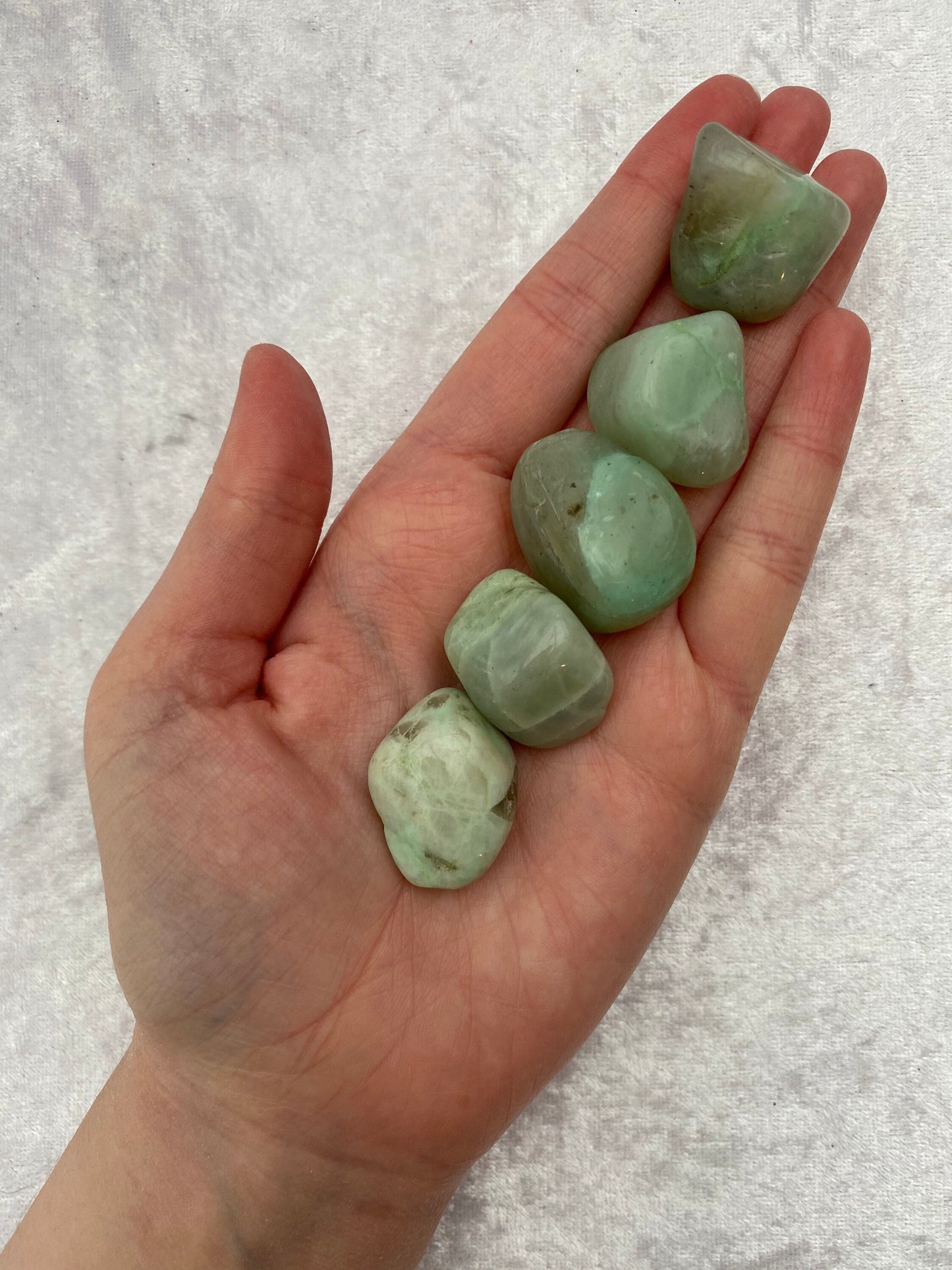 Green Moonstone tumblestones