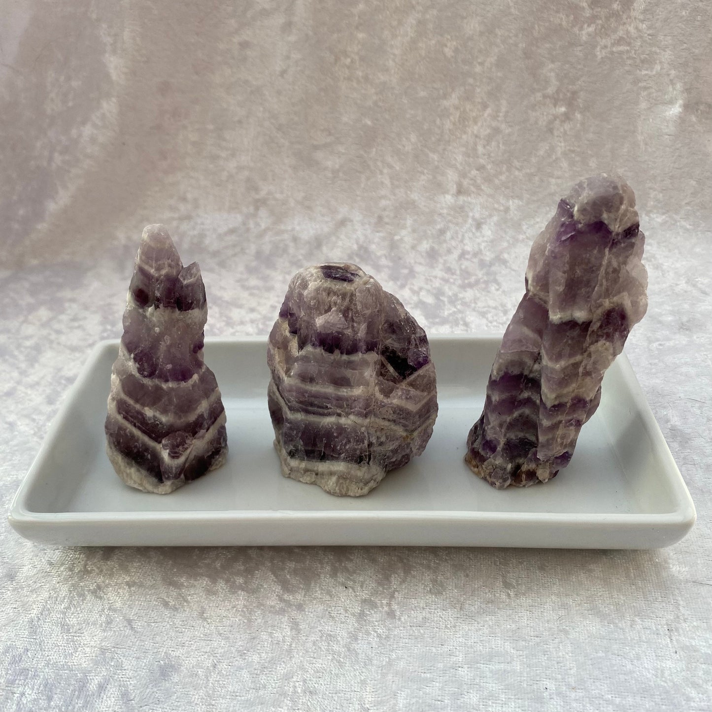 Rough Chevron Amethyst towers
