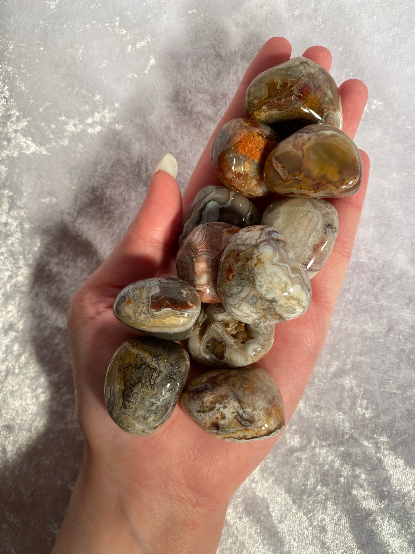Crazy Lace Agate tumblestones