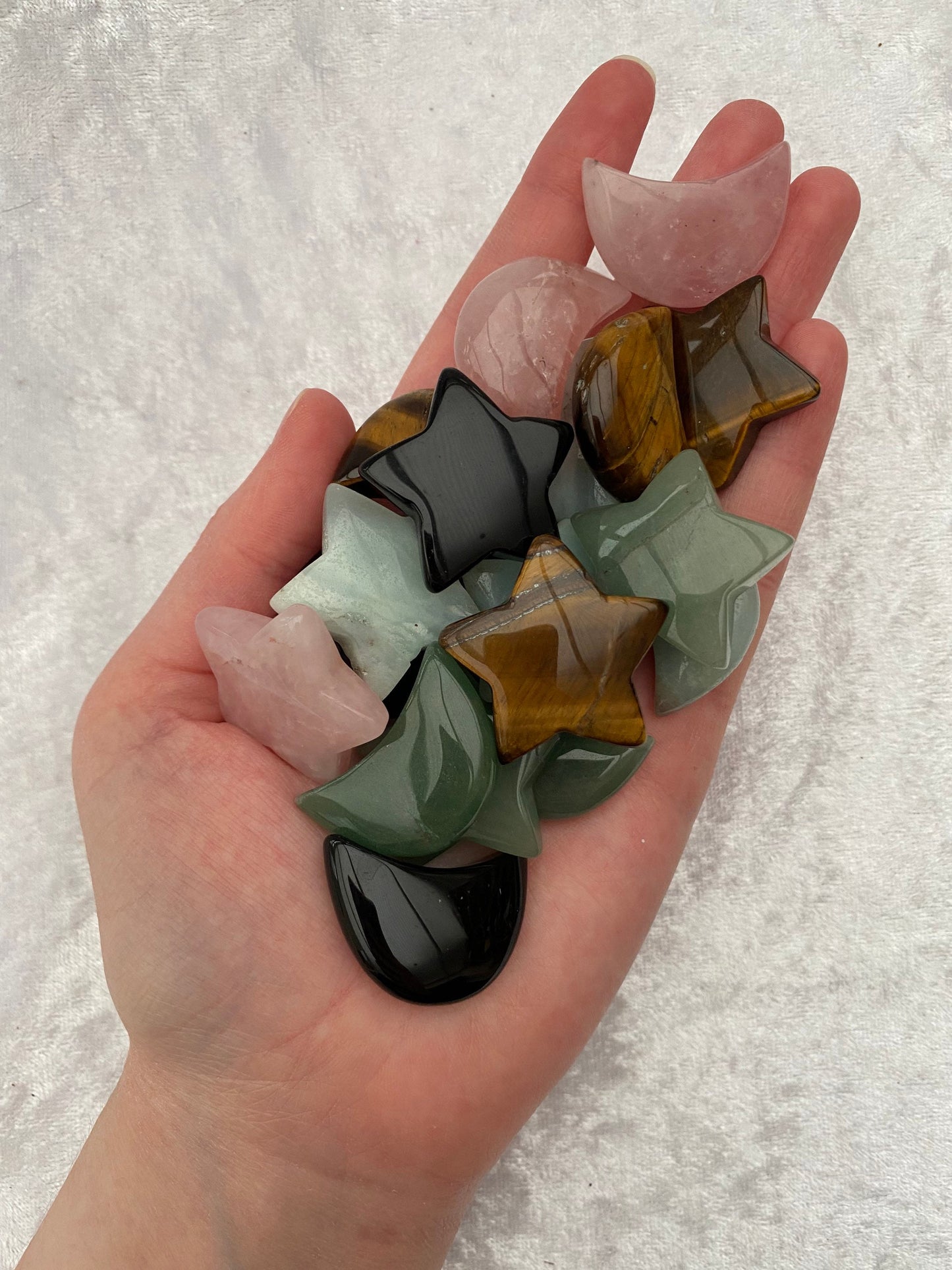 Mini crystal stars and moons