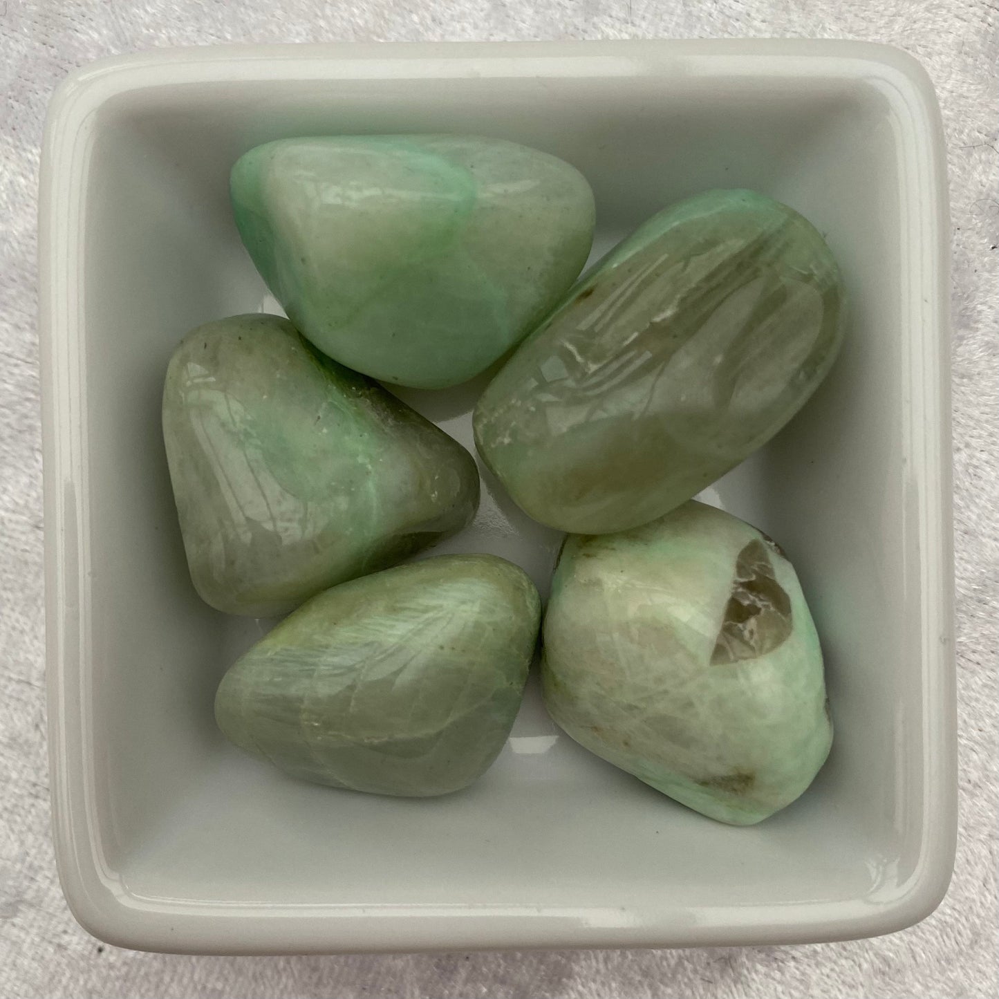Green Moonstone tumblestones