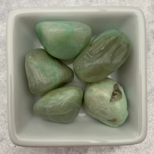 Green Moonstone tumblestones