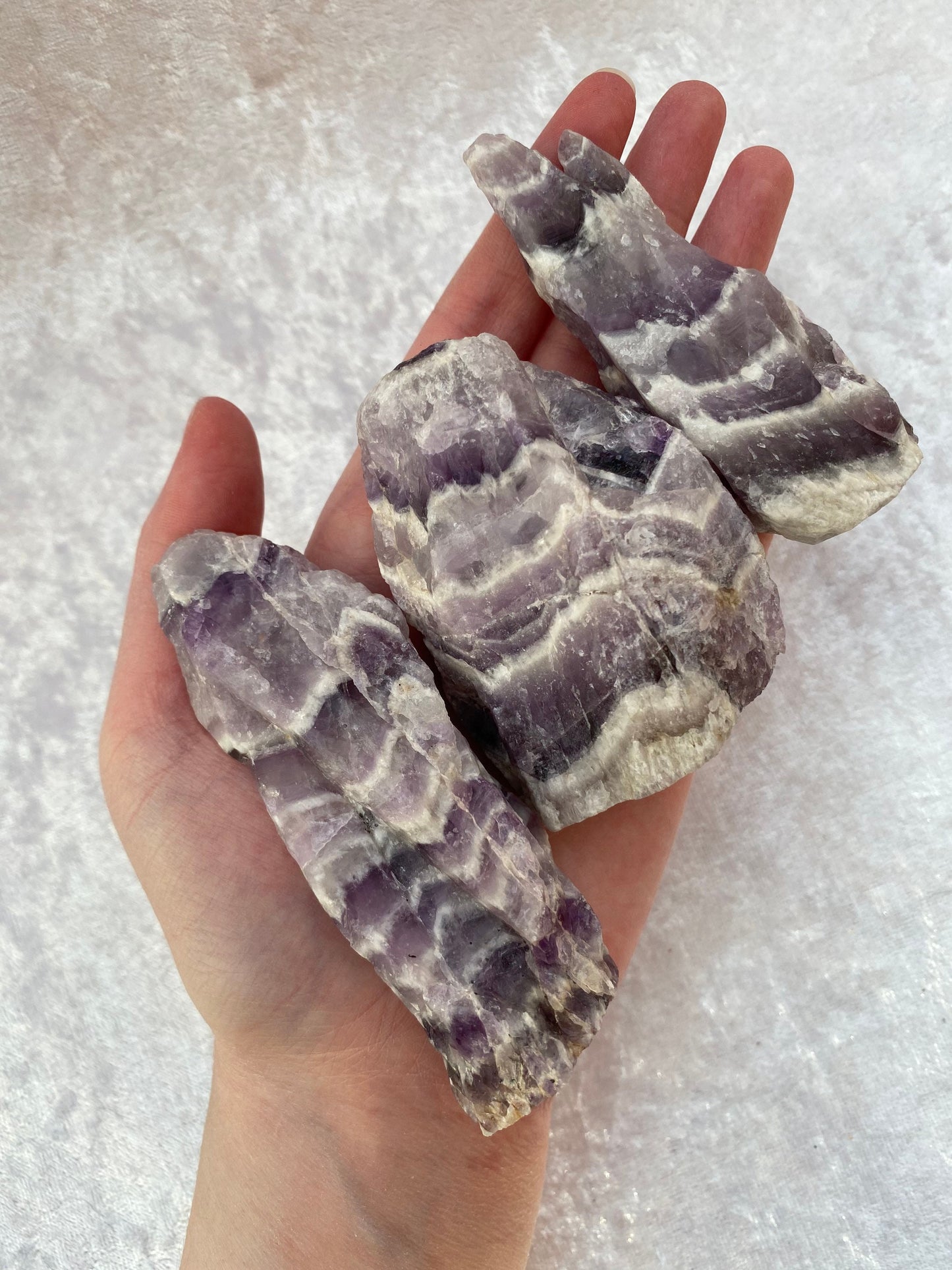 Rough Chevron Amethyst towers