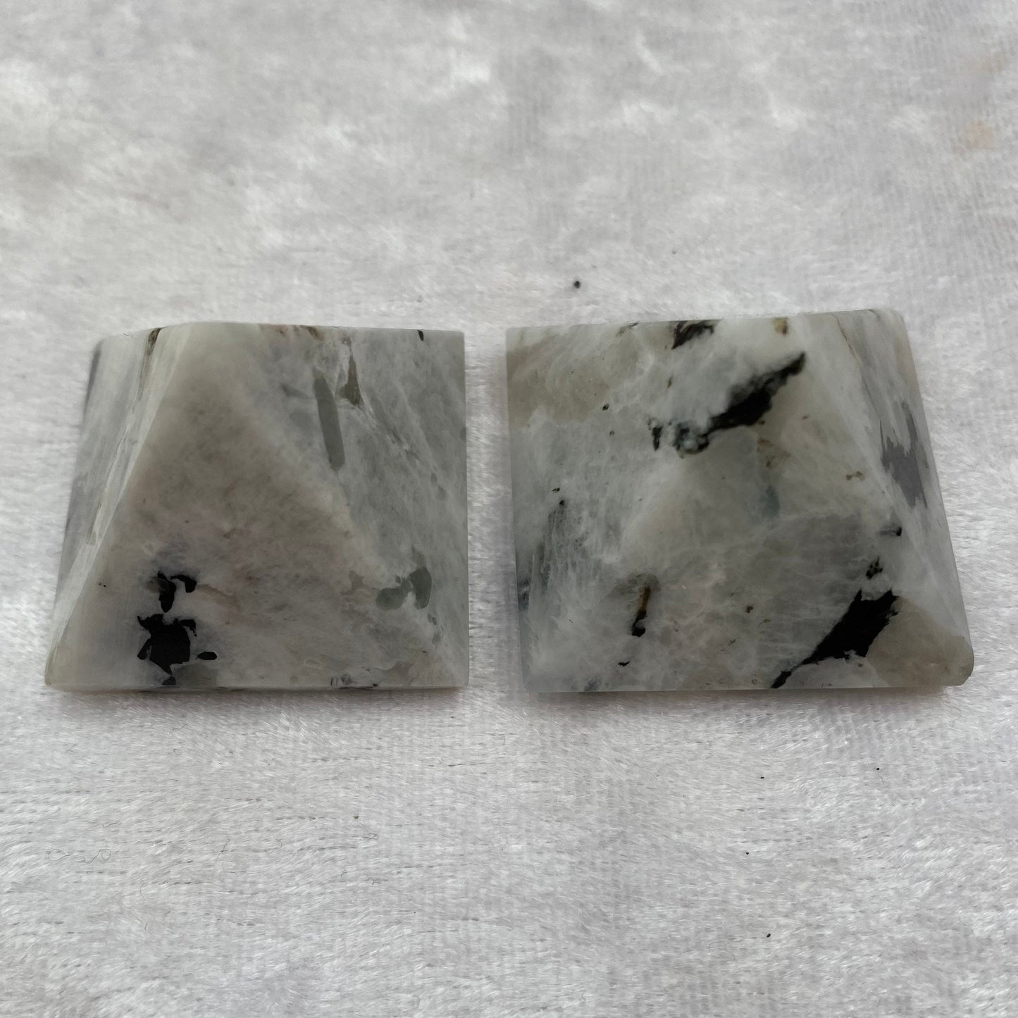 Rainbow Moonstone pyramids