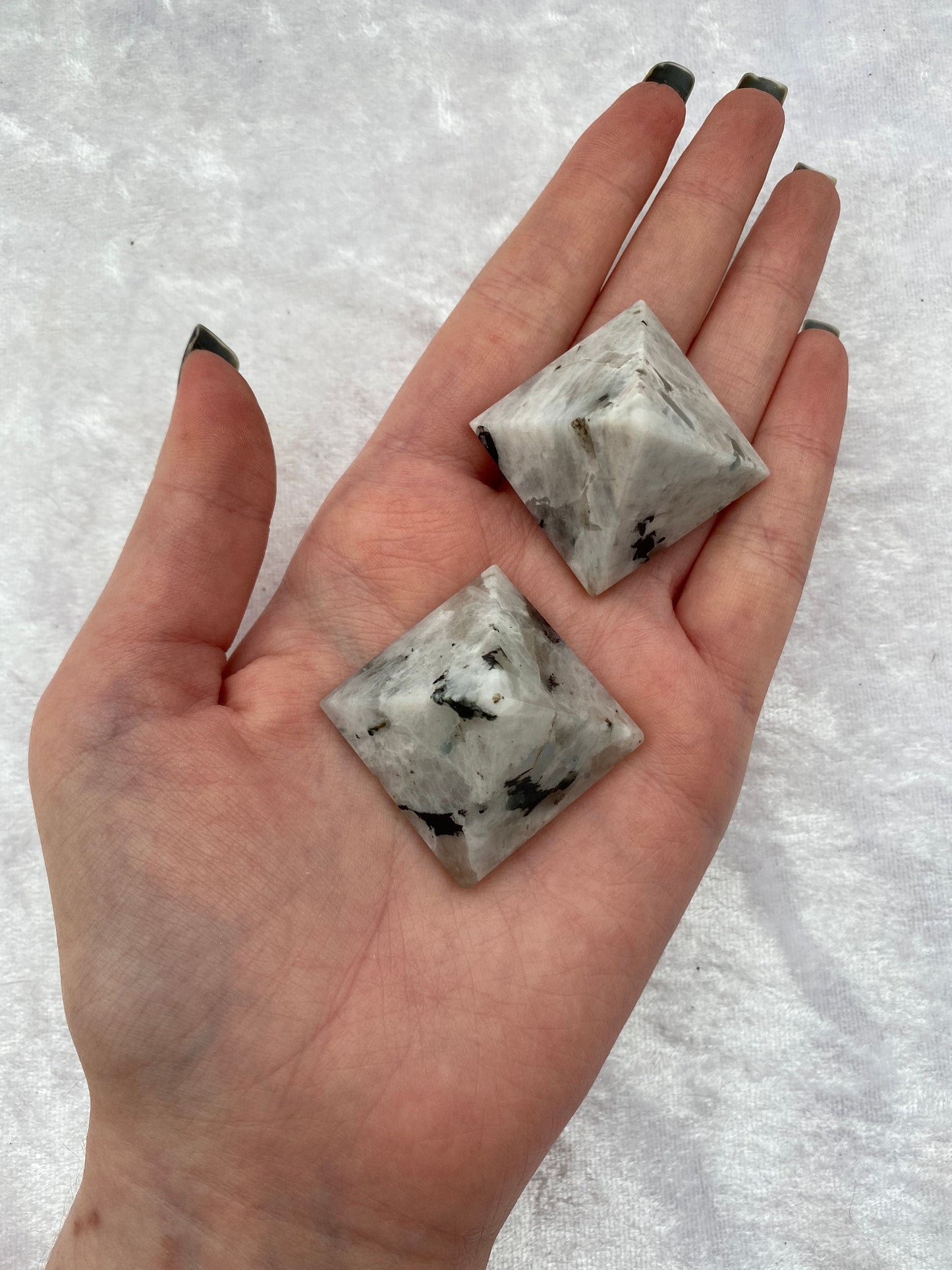 Rainbow Moonstone pyramids