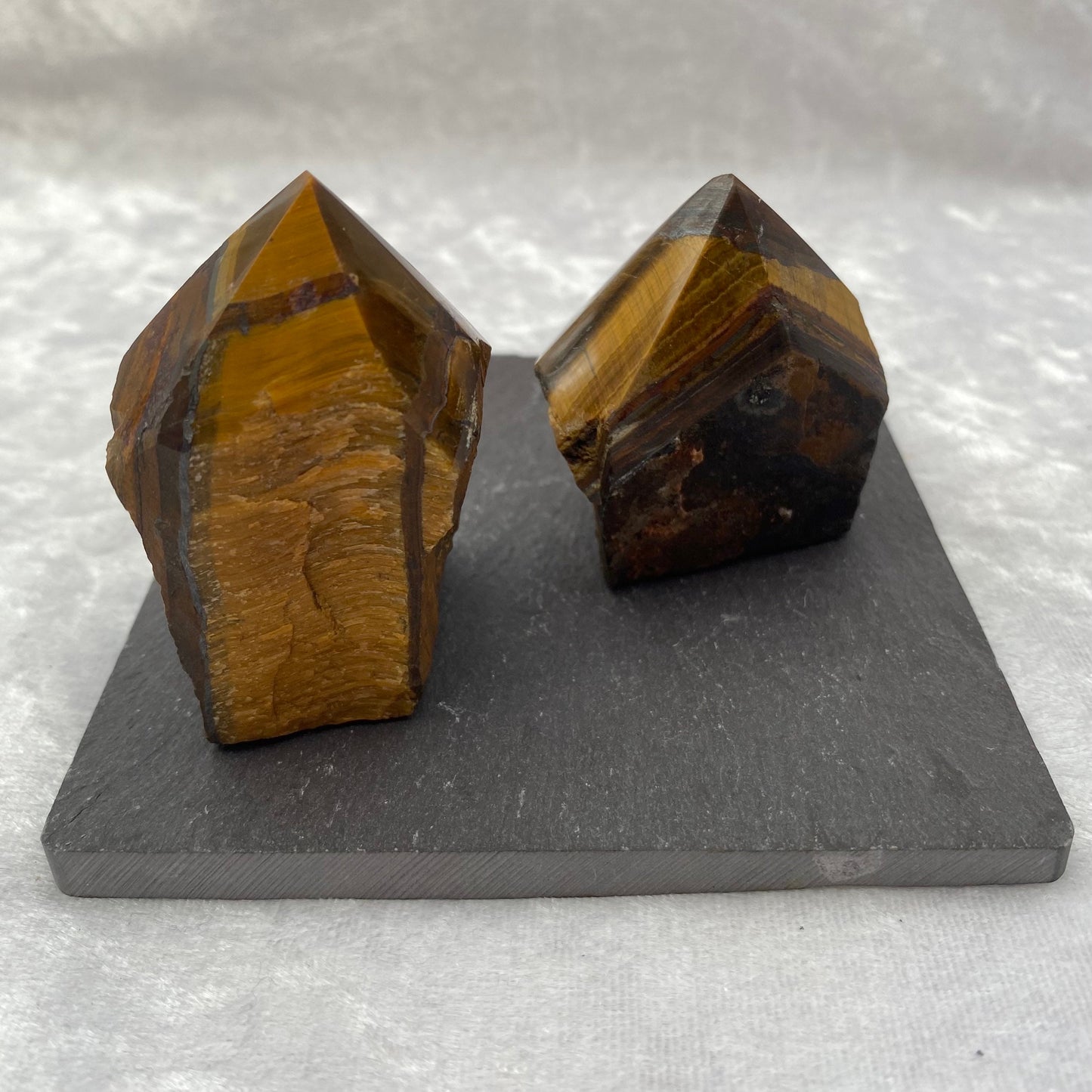 Tigers Eye half polished points