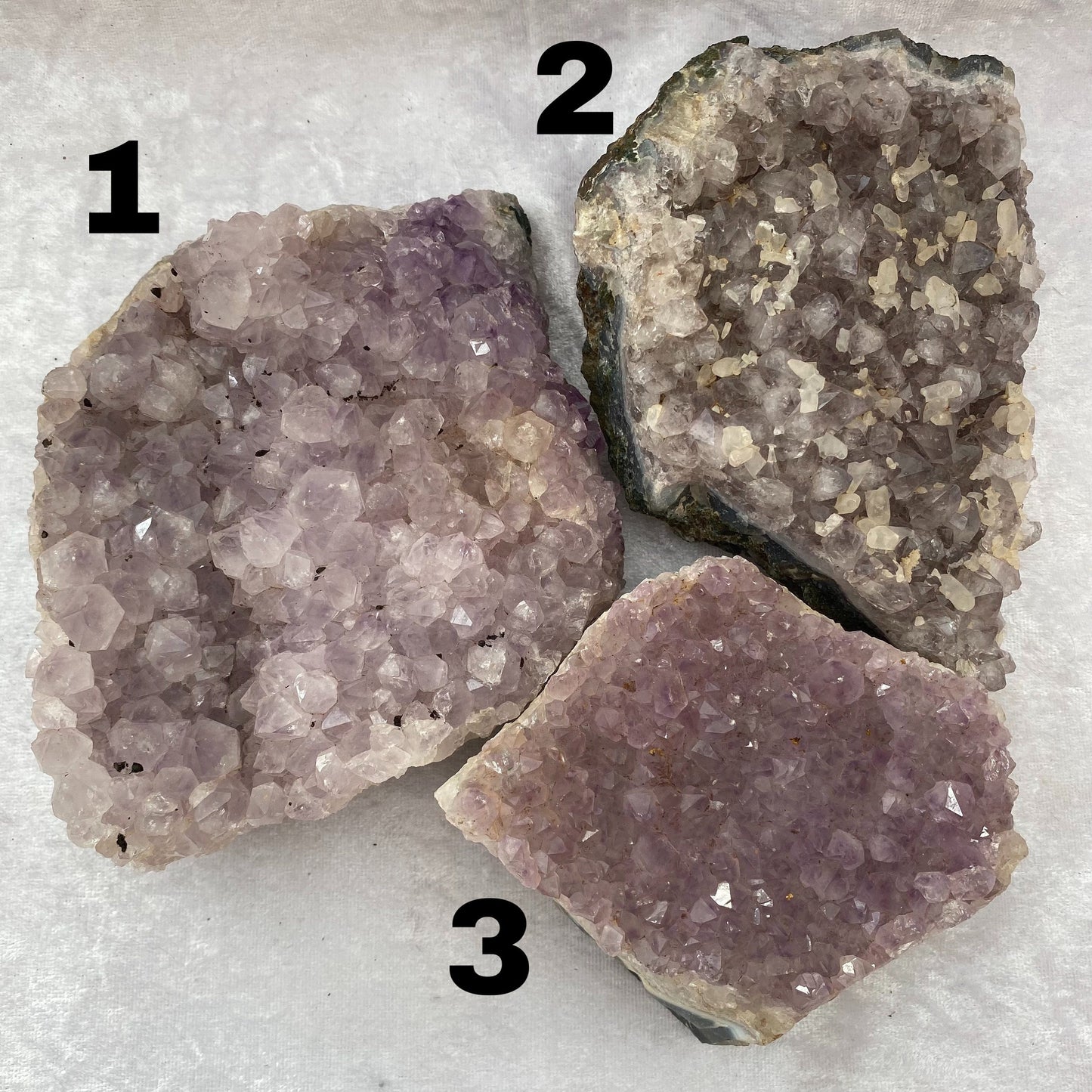 Amethyst clusters