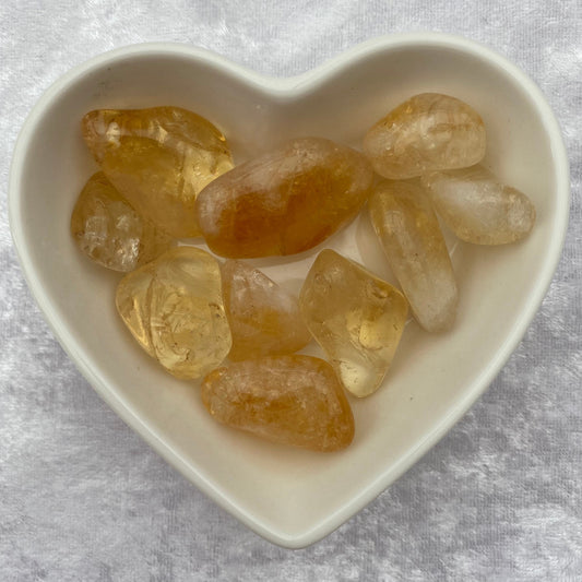 Heat Treated Citrine tumblestones