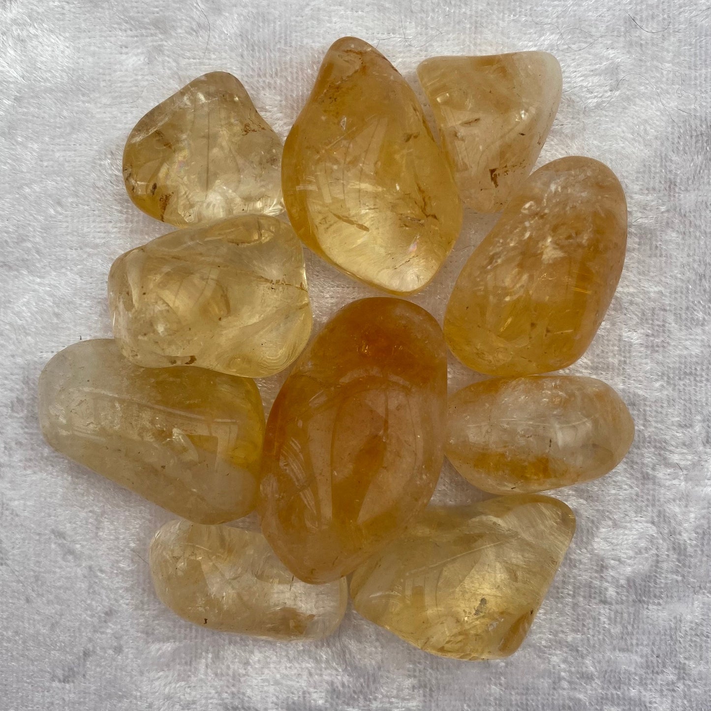 Heat Treated Citrine tumblestones