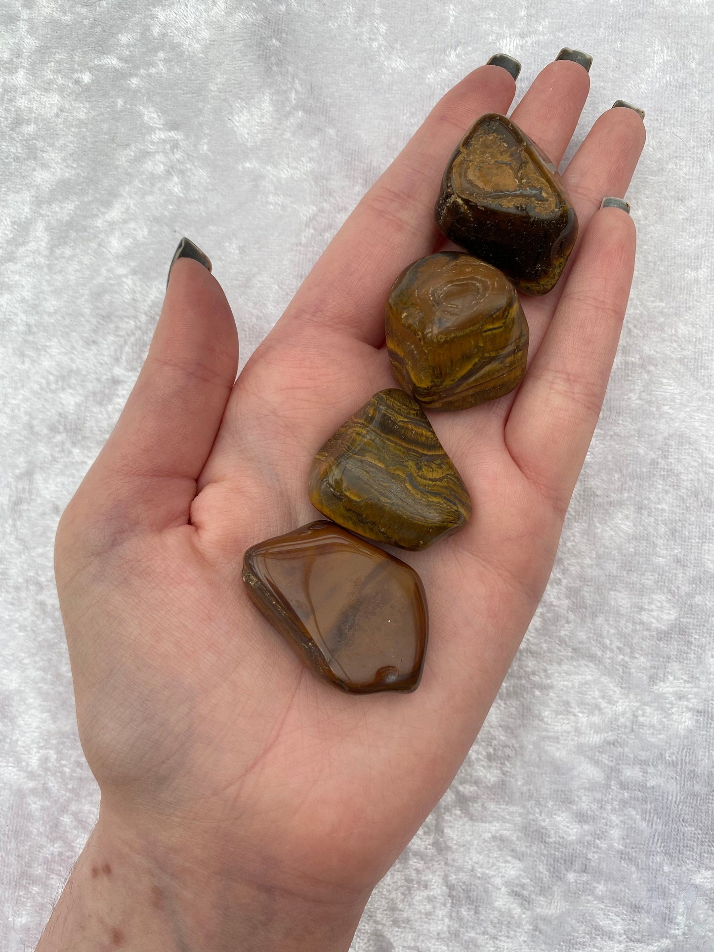 Large Tigers Eye tumblestones