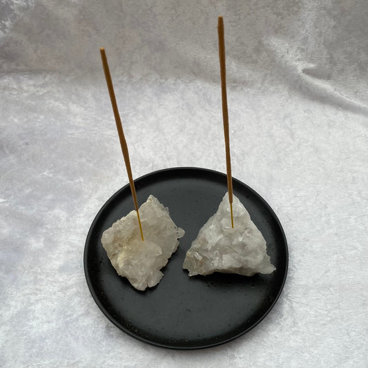Quartz incense holders