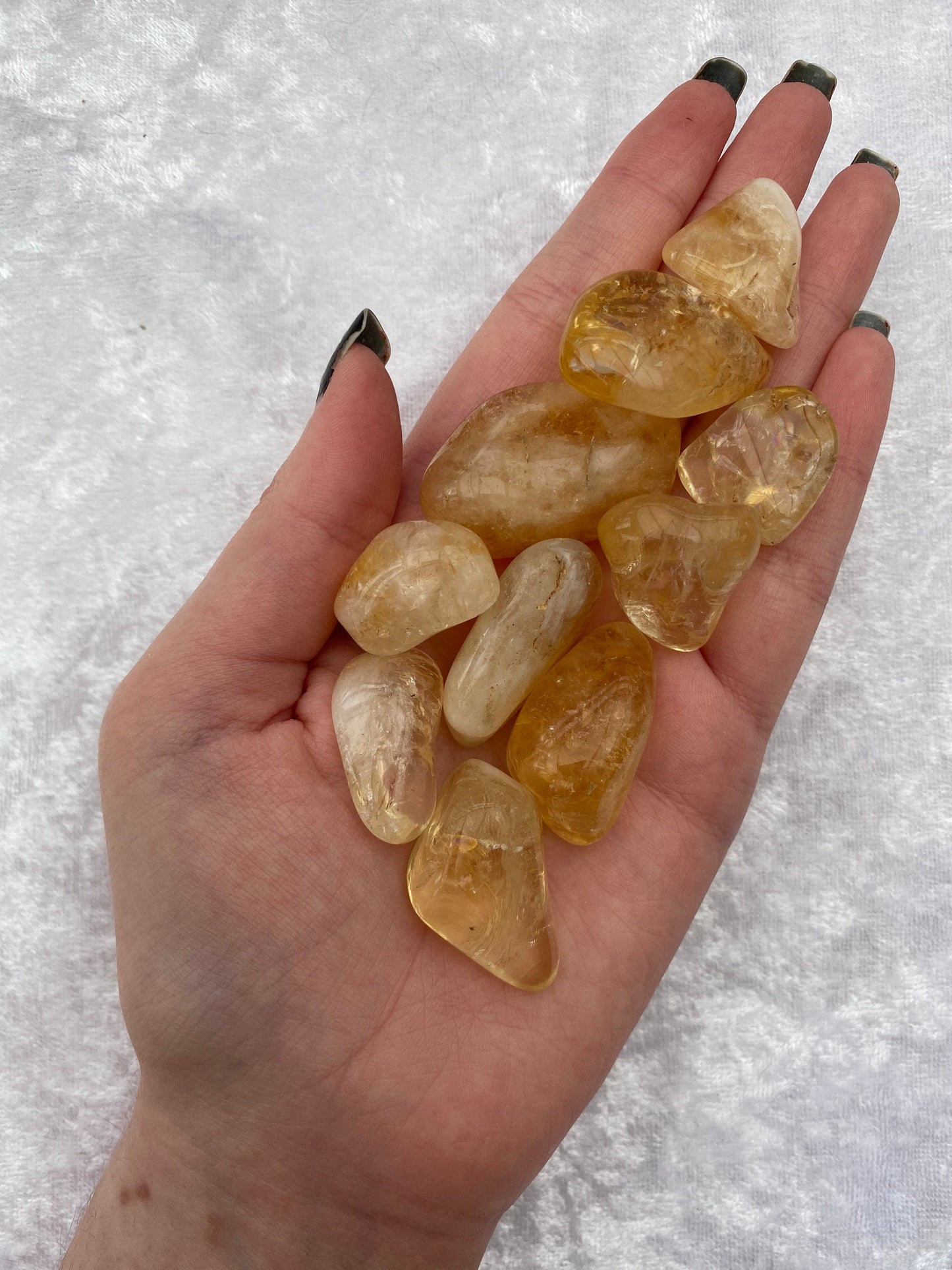 Heat Treated Citrine tumblestones