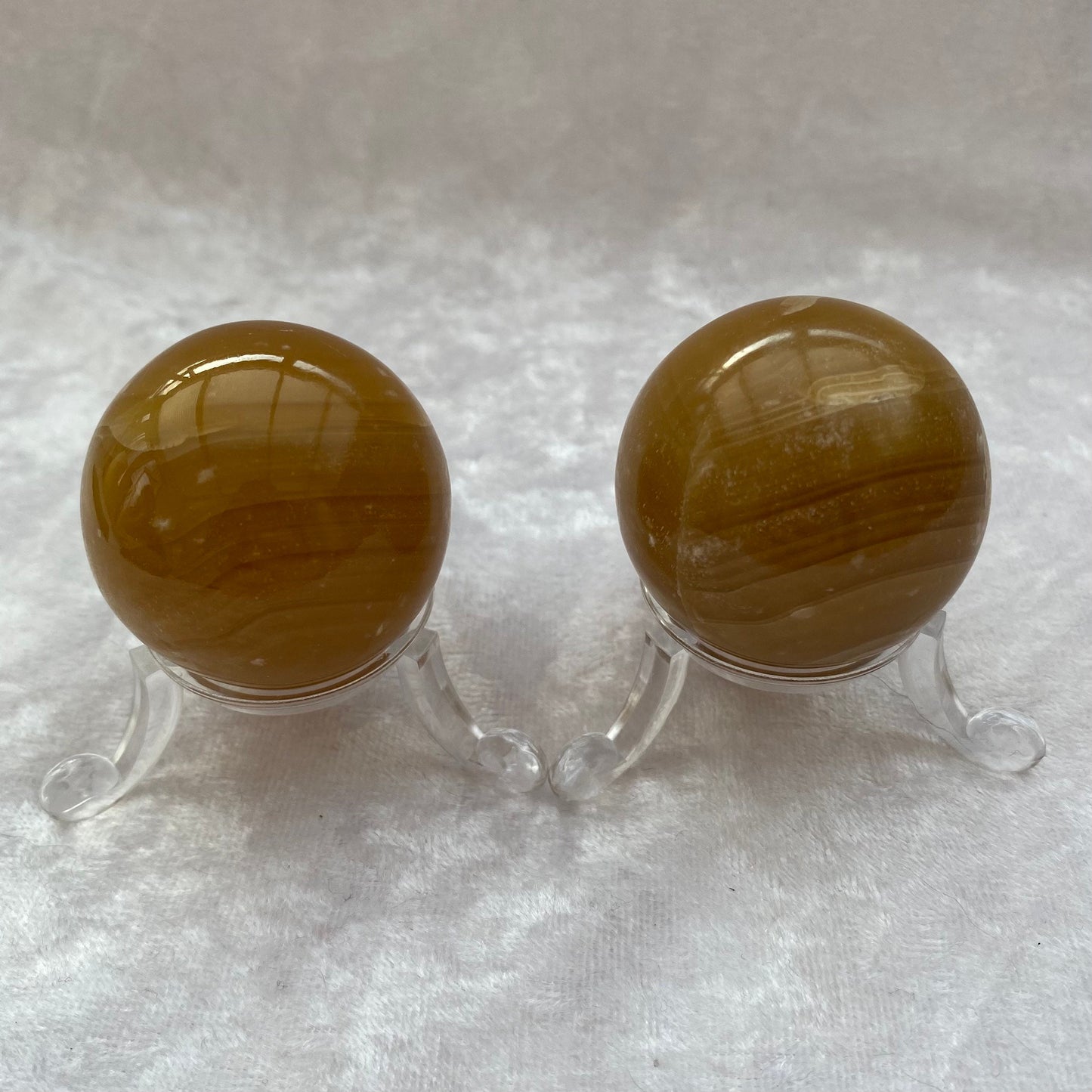 Honey Calcite spheres