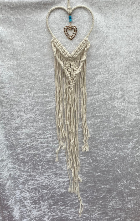 Macrame heart wall hanging