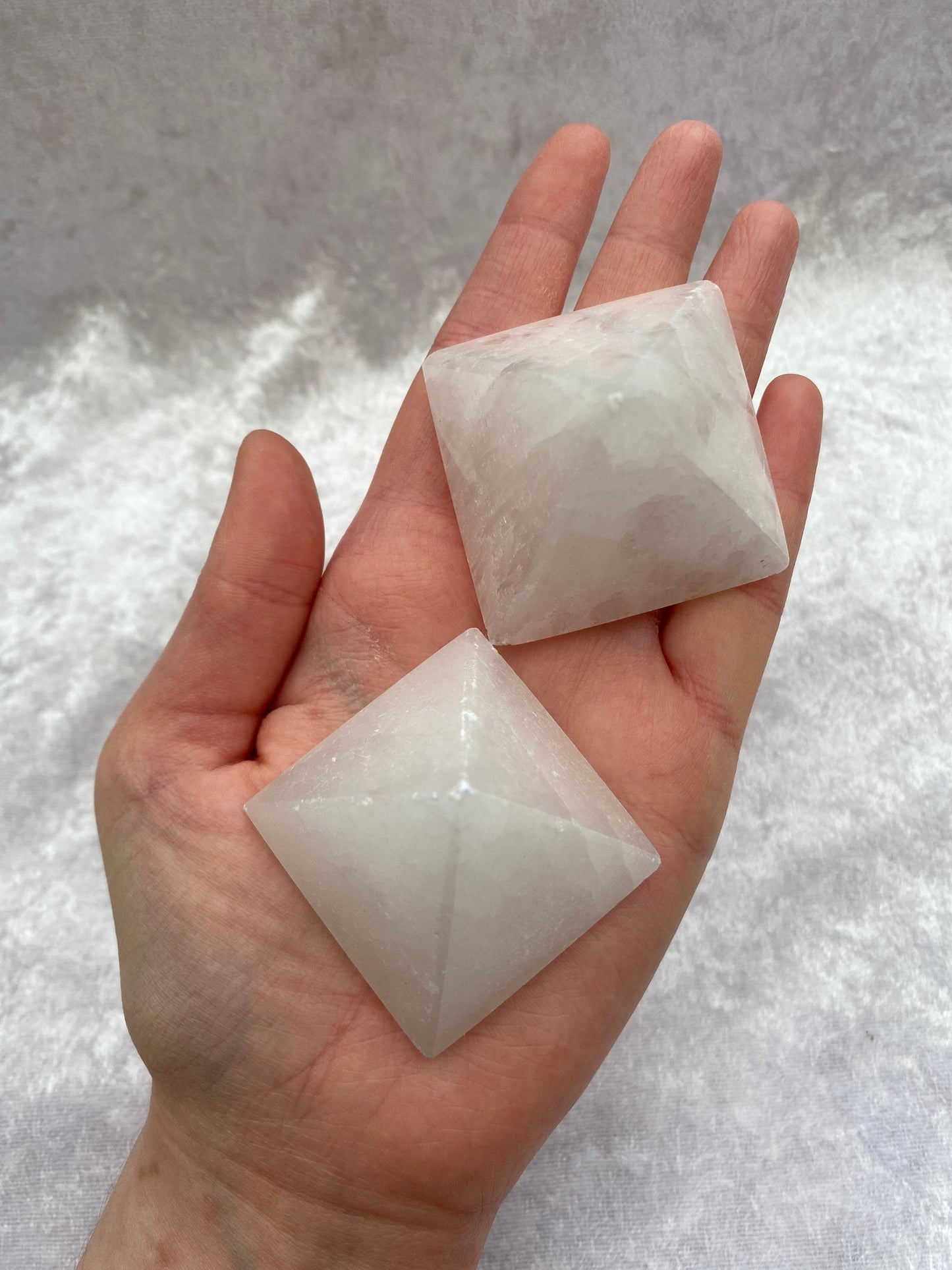 Selenite pyramids