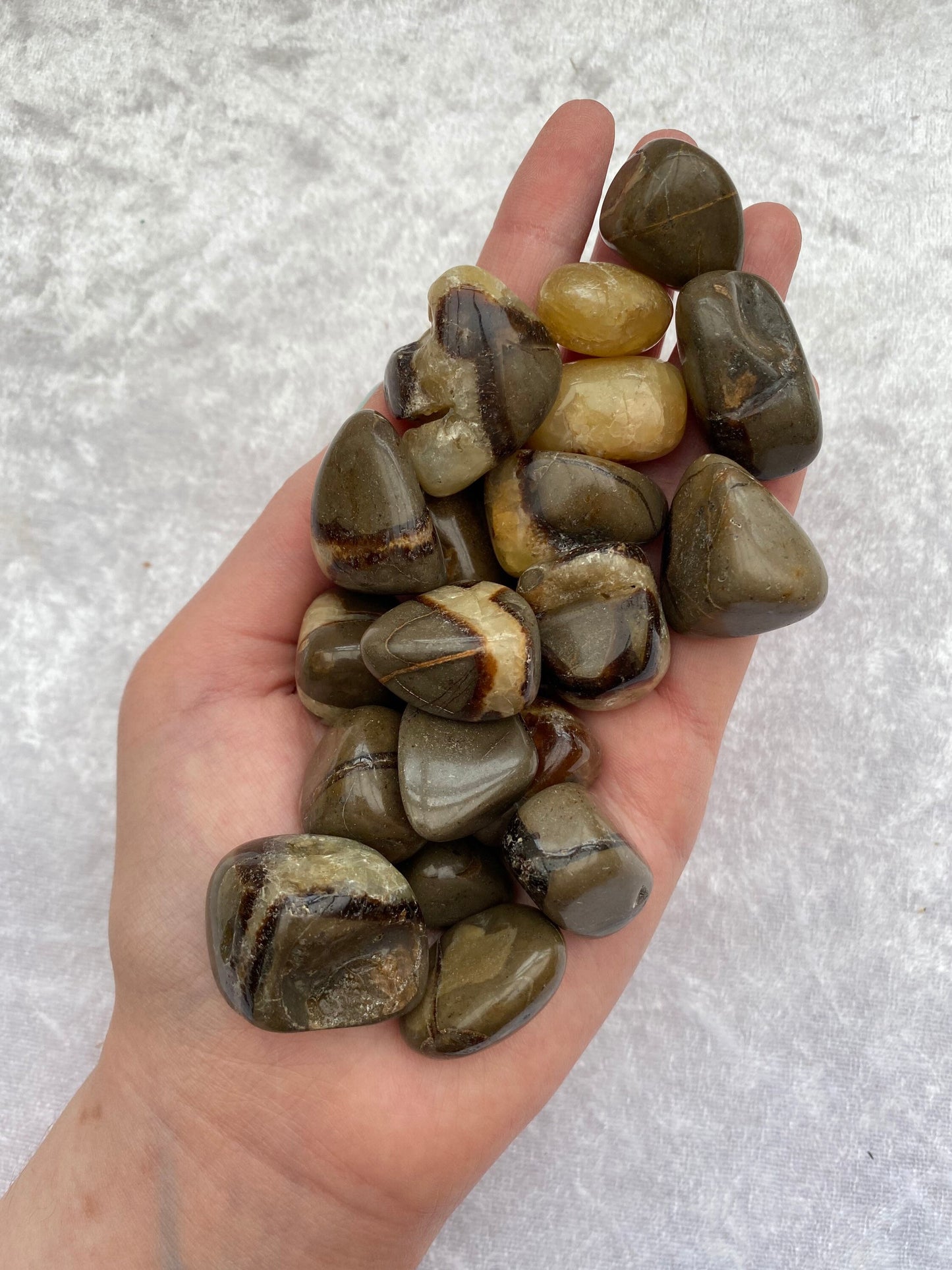 Septarian tumblestones