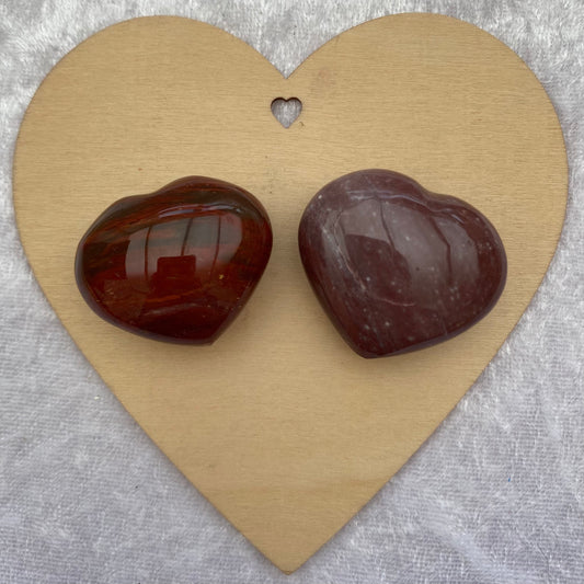 Petrified Wood hearts