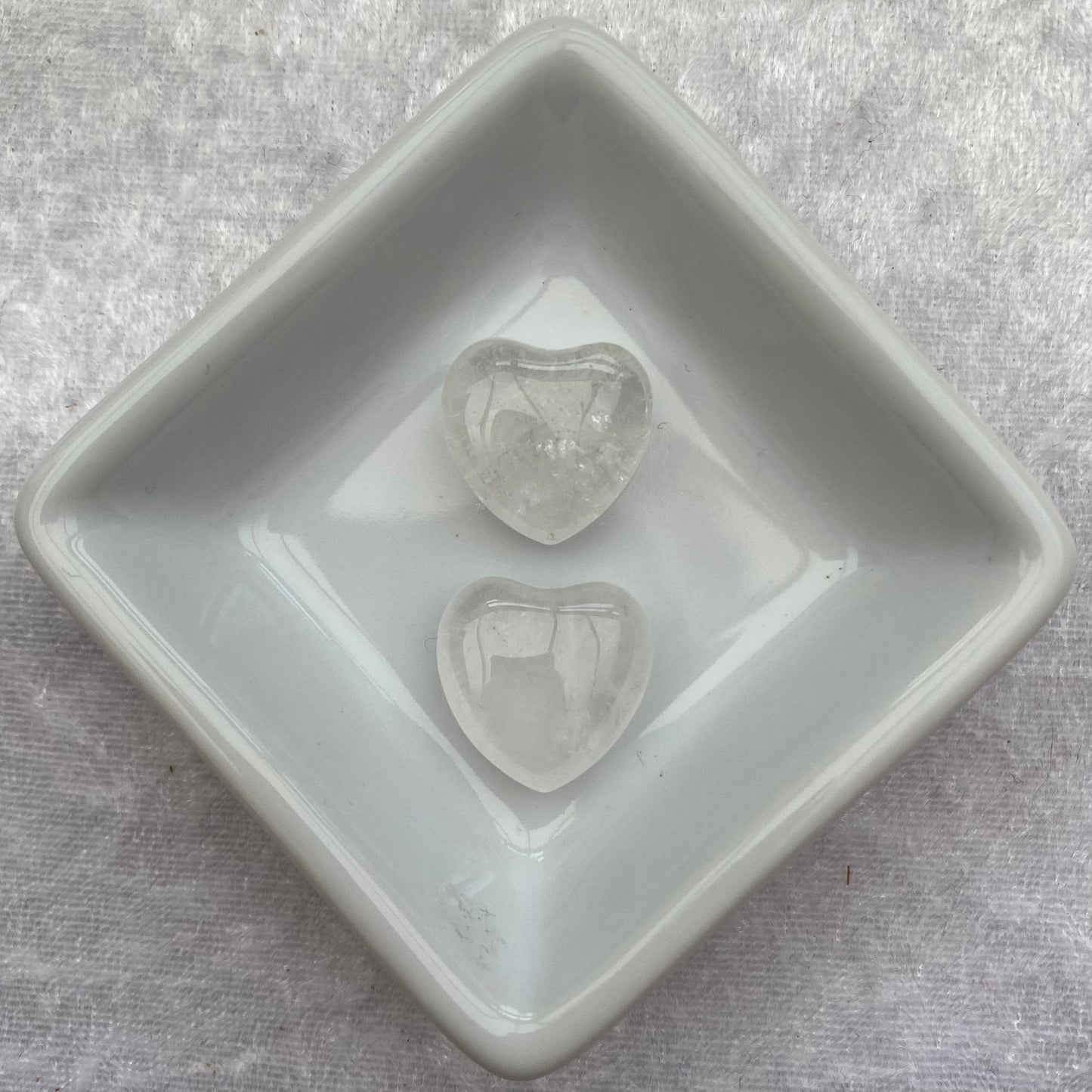 Mini Clear Quartz hearts