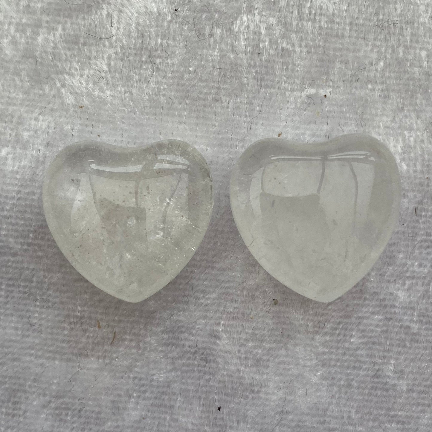 Mini Clear Quartz hearts