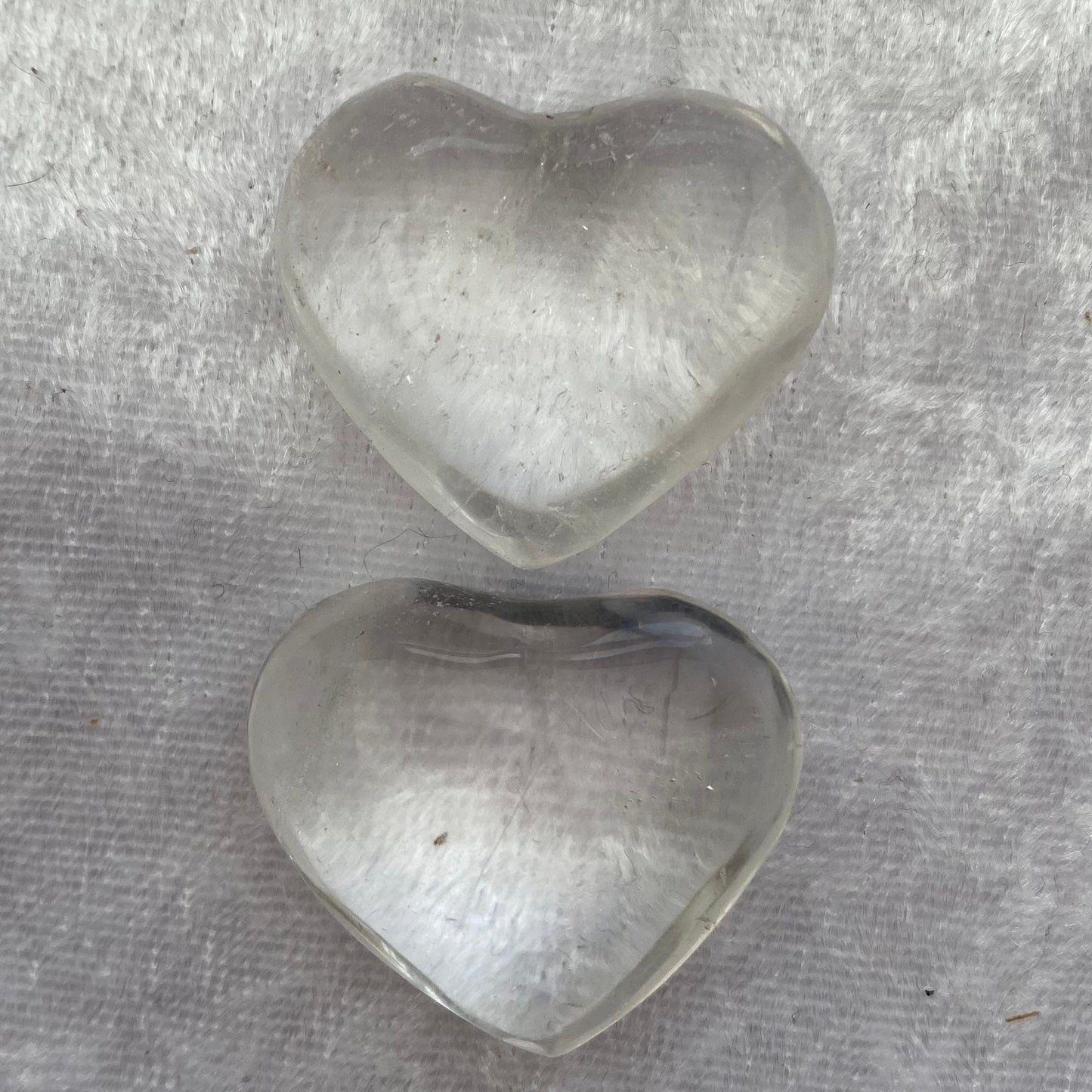 Clear Quartz hearts