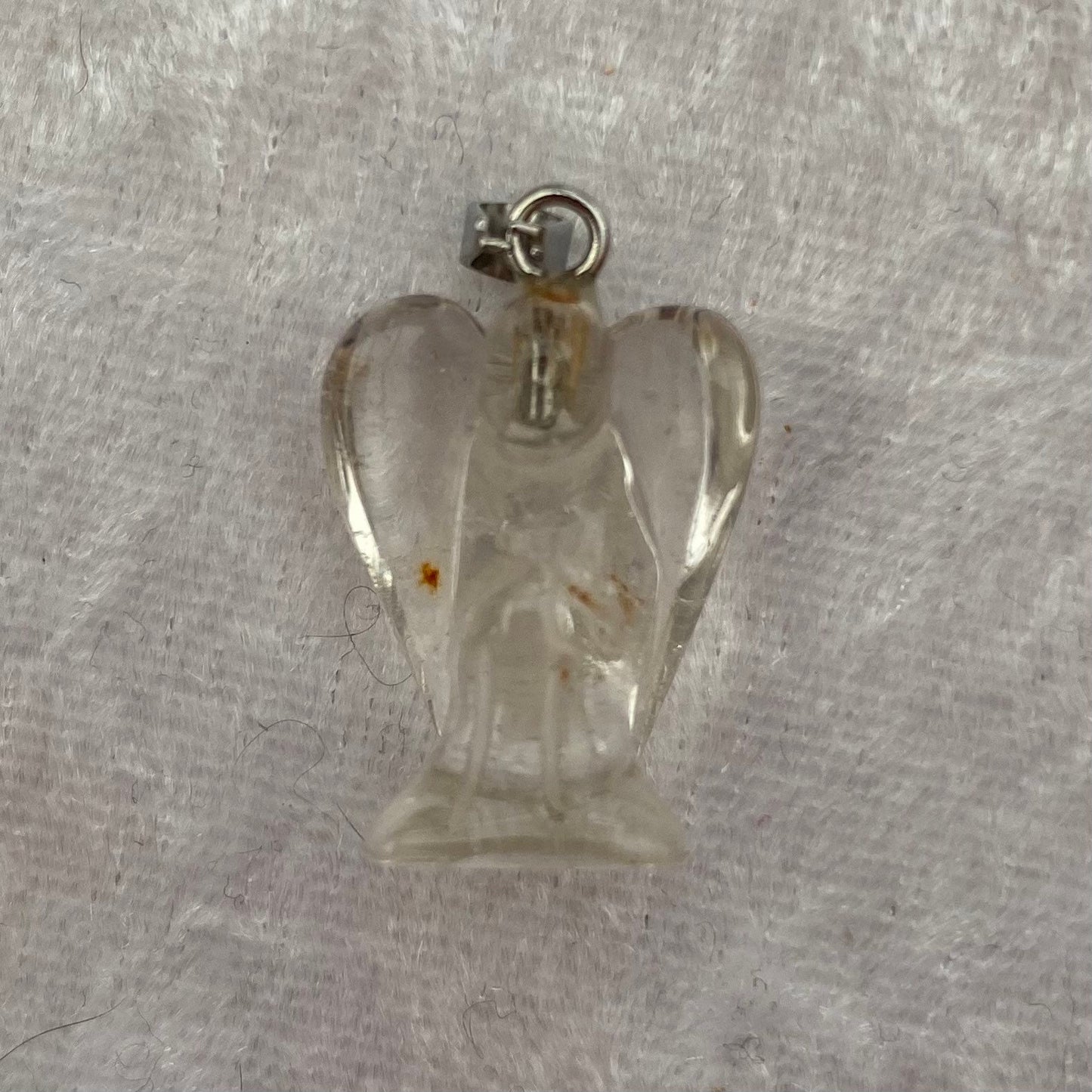 Clear Quartz angel pendant