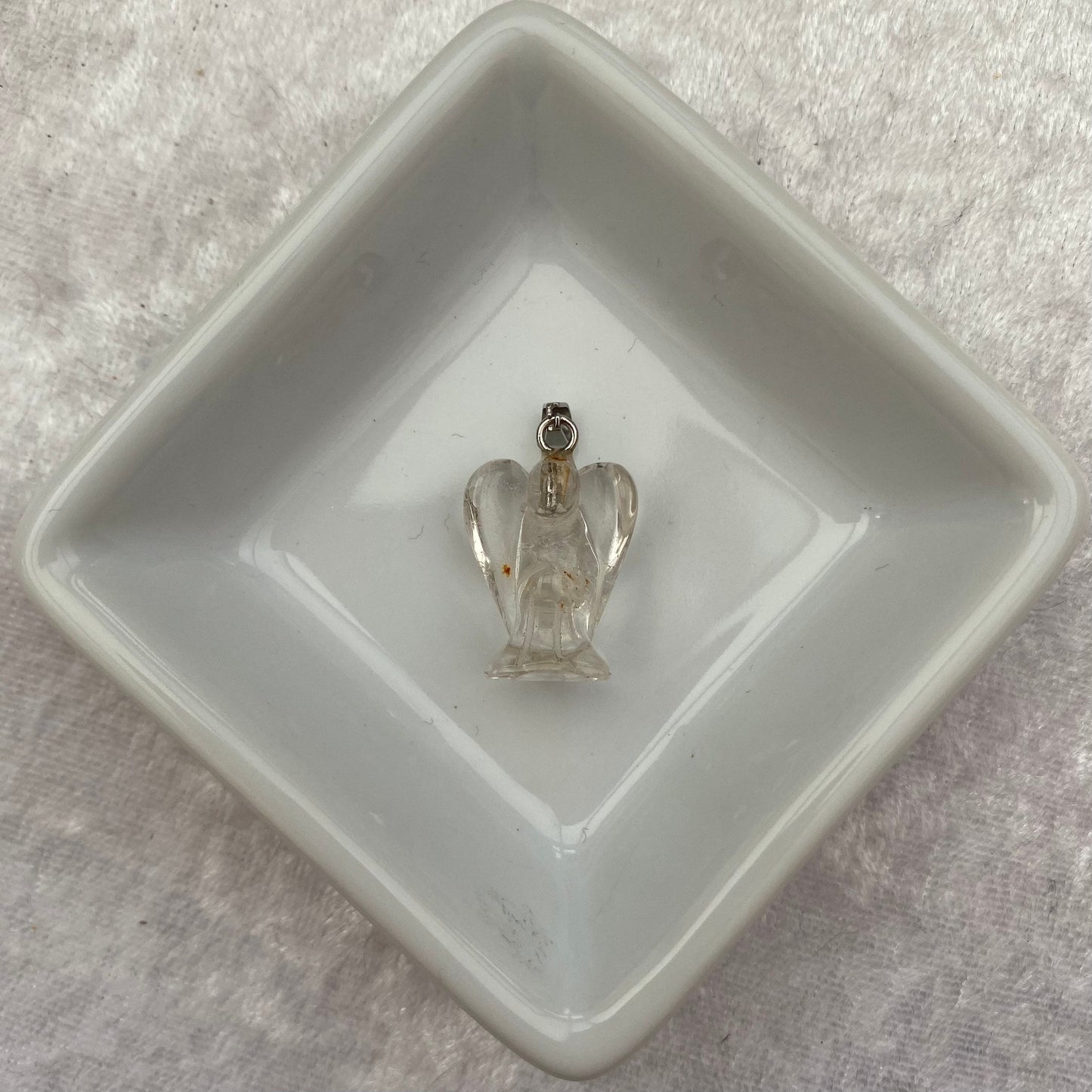 Clear Quartz angel pendant