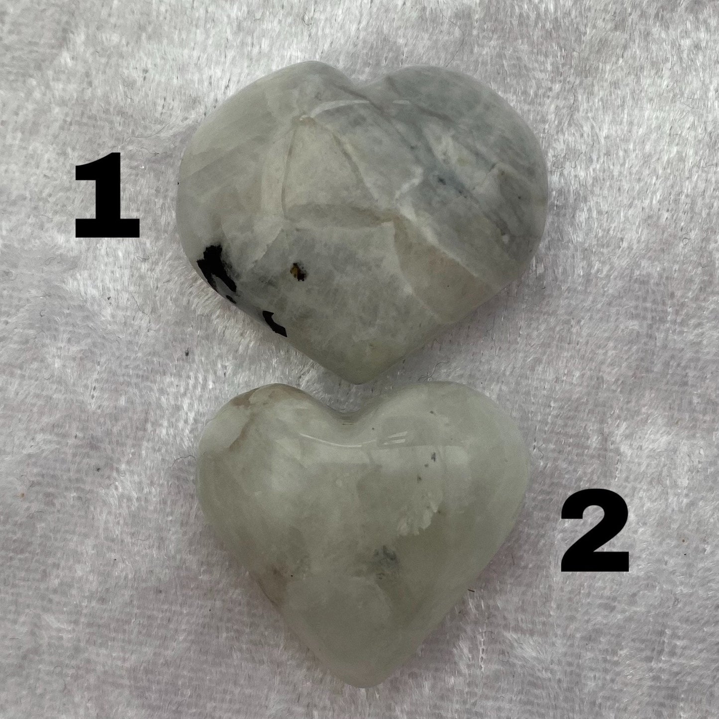 Rainbow Moonstone hearts