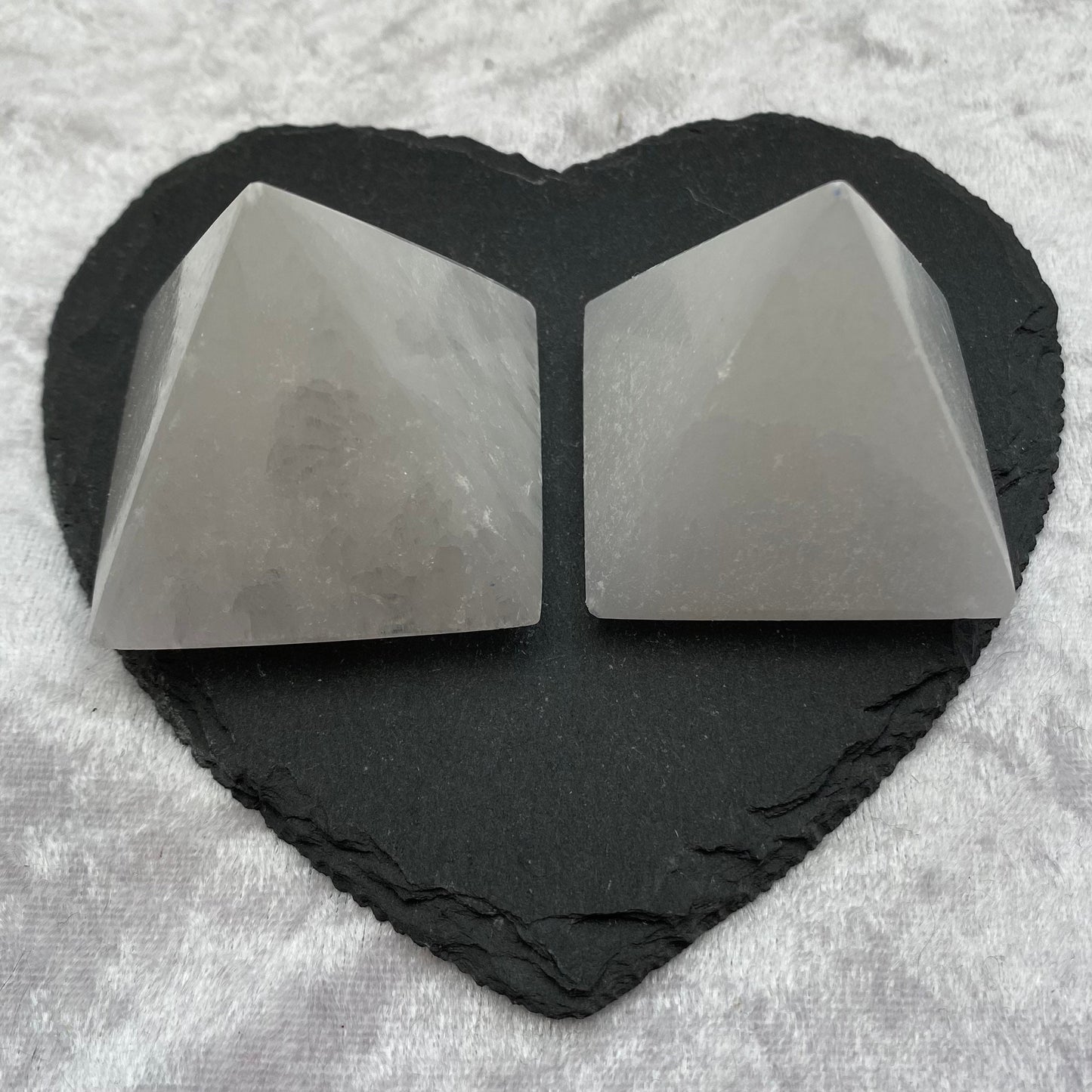 Selenite pyramids