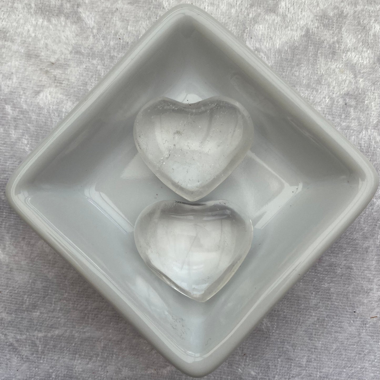 Clear Quartz hearts