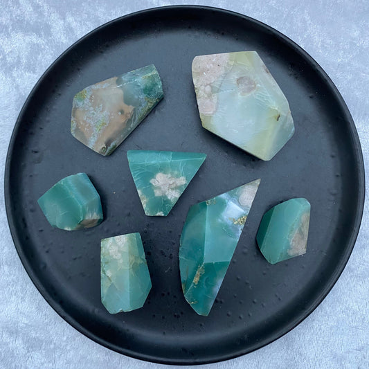 Green Blossom Agate freeforms