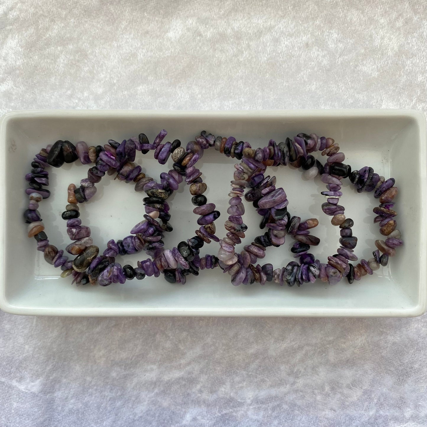 Charoite chipstone bracelets