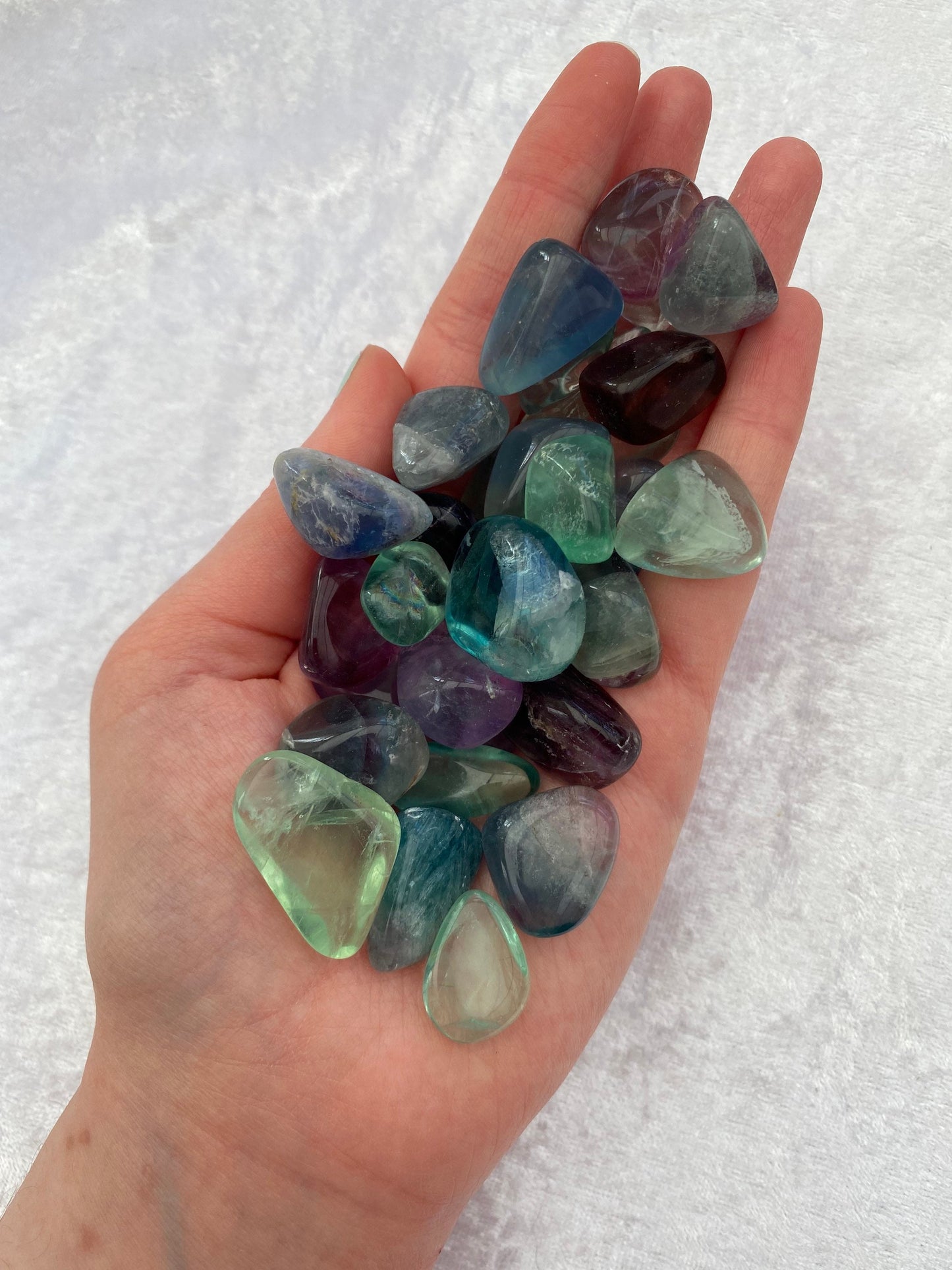 Mini Rainbow Fluorite tumblestones