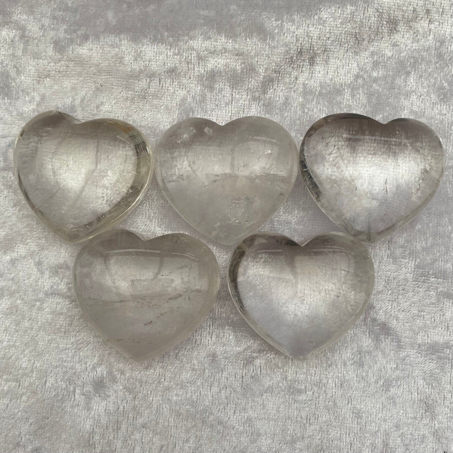 Clear Quartz hearts