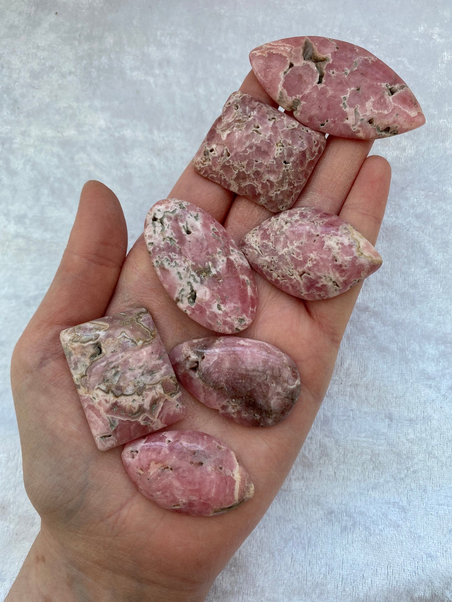 Rhodochrosite cabochons