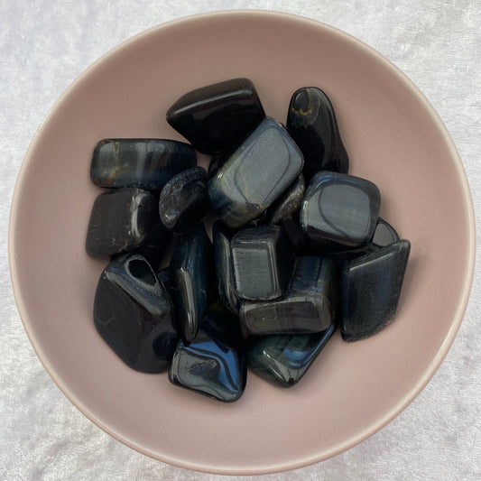 Blue Tigers Eye tumblestones