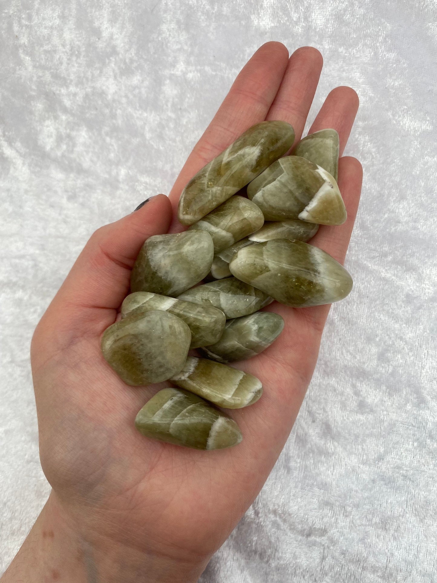 Prasiolite tumblestones
