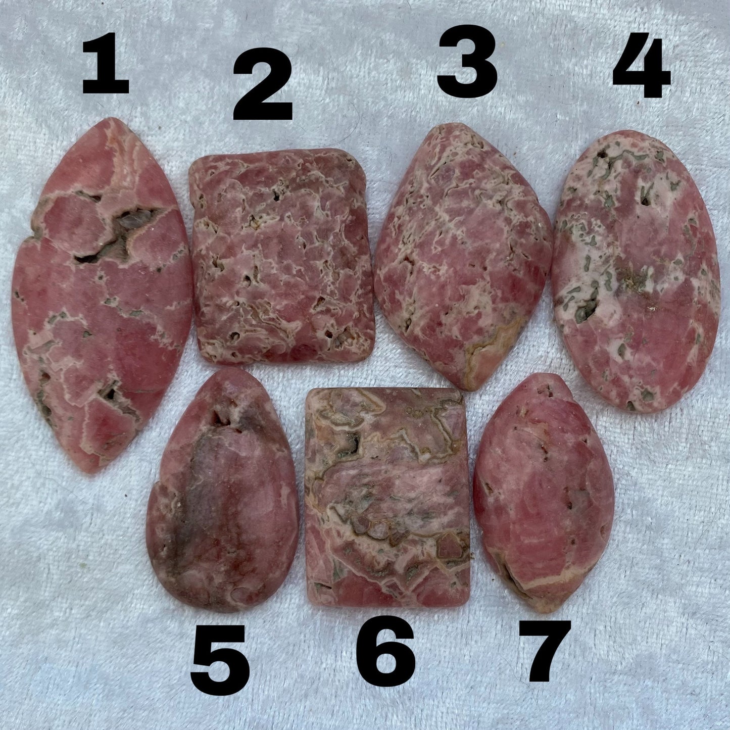 Rhodochrosite cabochons
