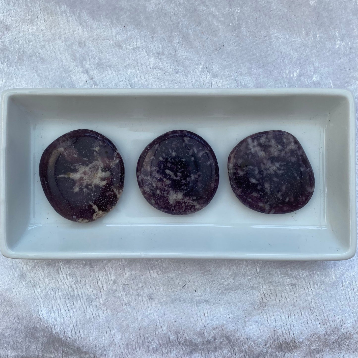 Lepidolite palmstones