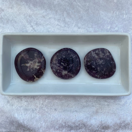 Lepidolite palmstones