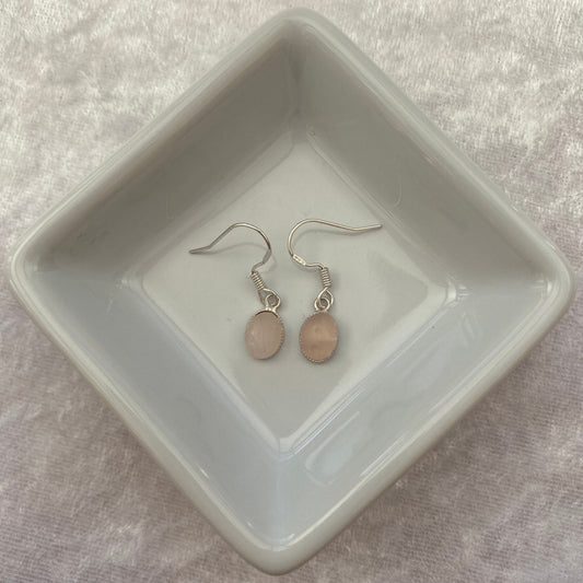 Rose Quartz drop earrings