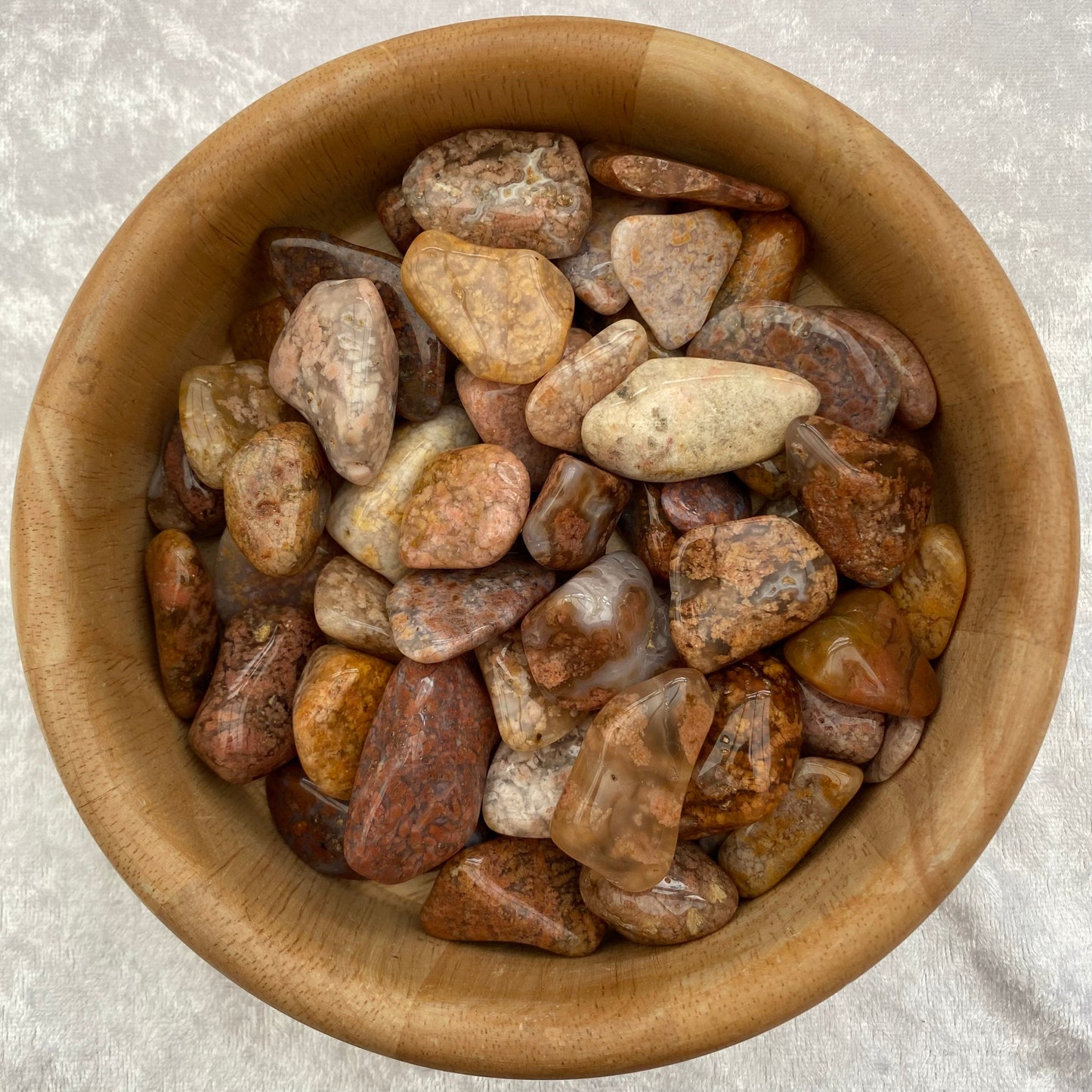 Pink Moss Agate tumblestones