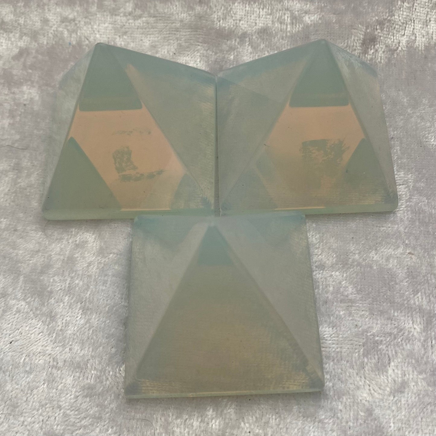 Opalite pyramids