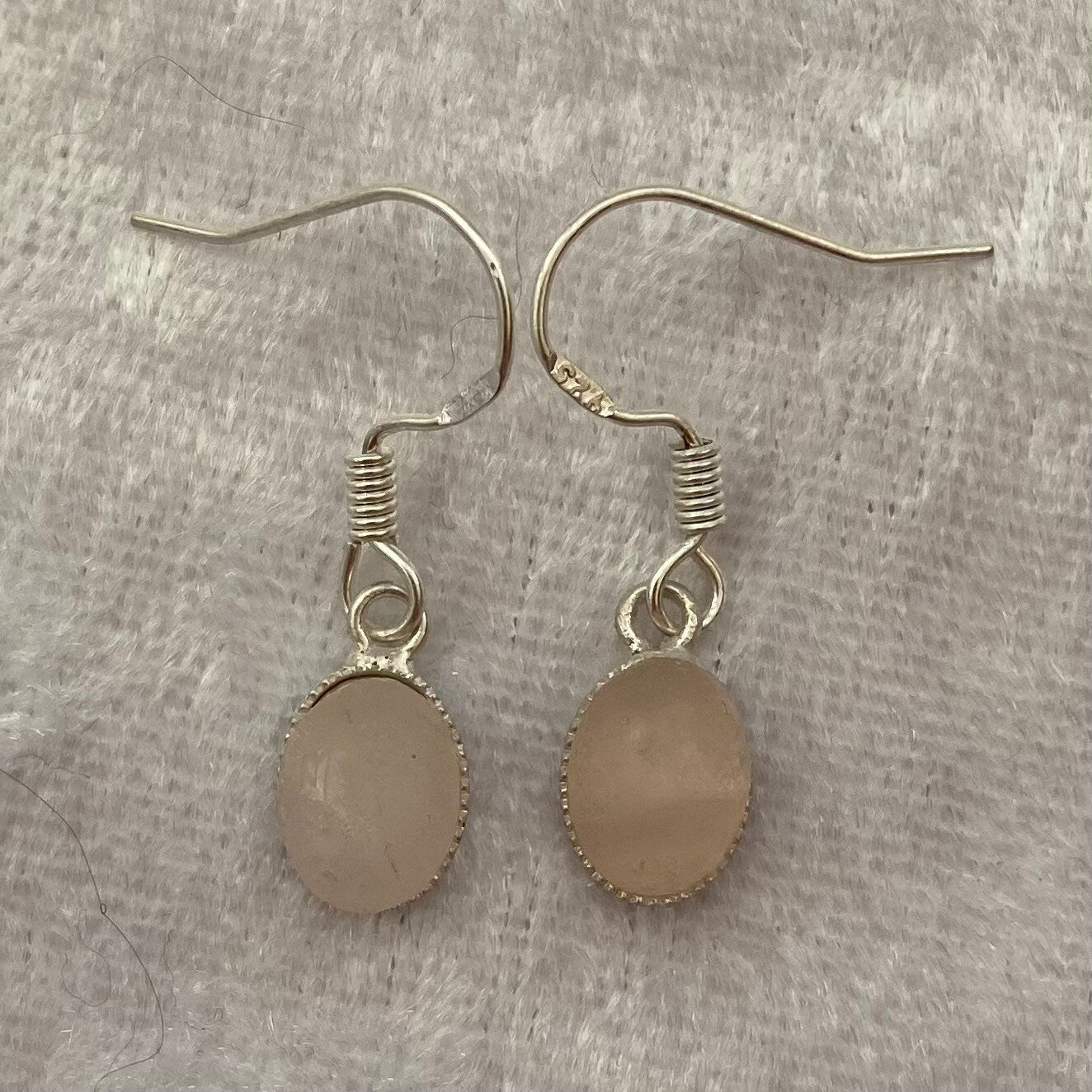 Rose Quartz drop earrings