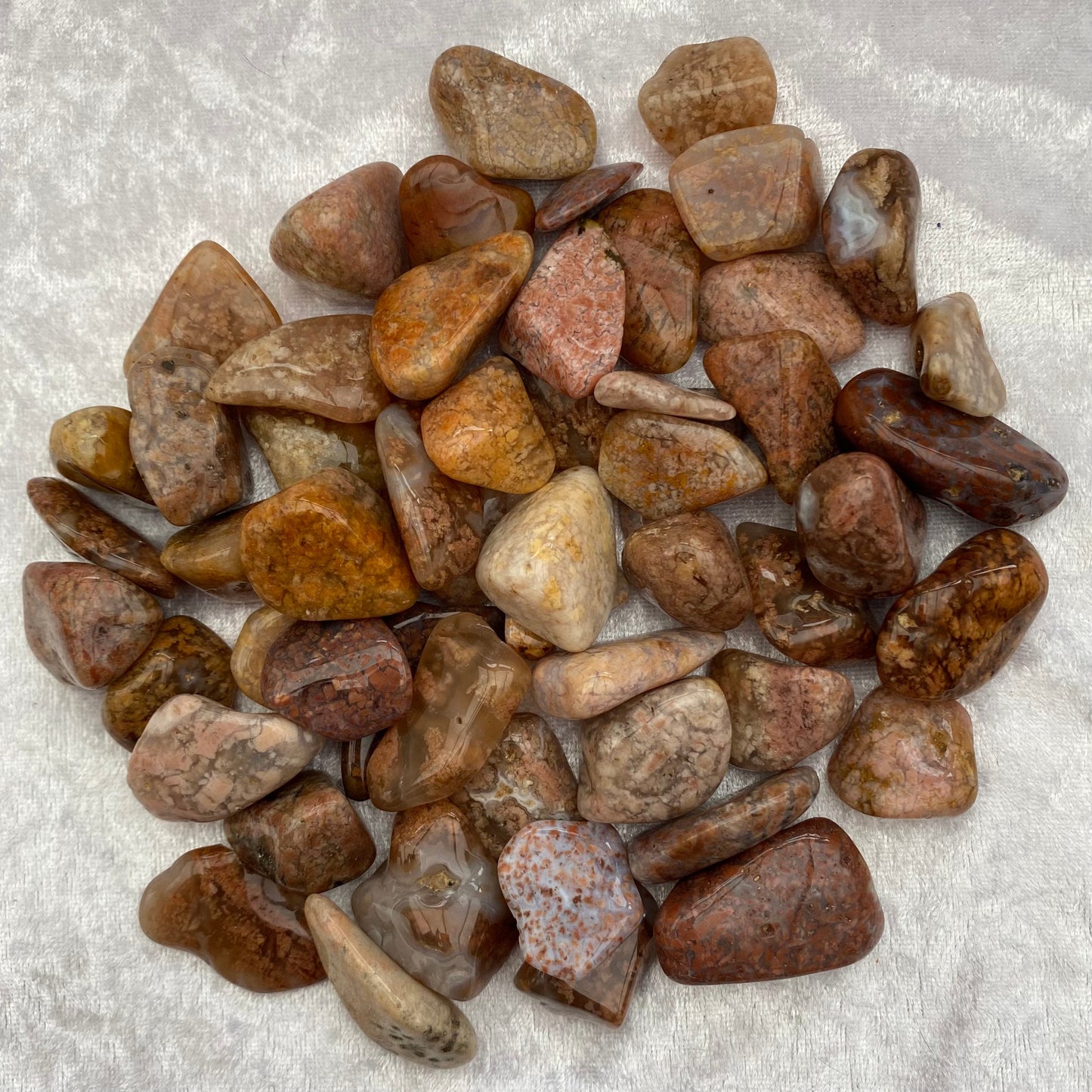 Pink Moss Agate tumblestones