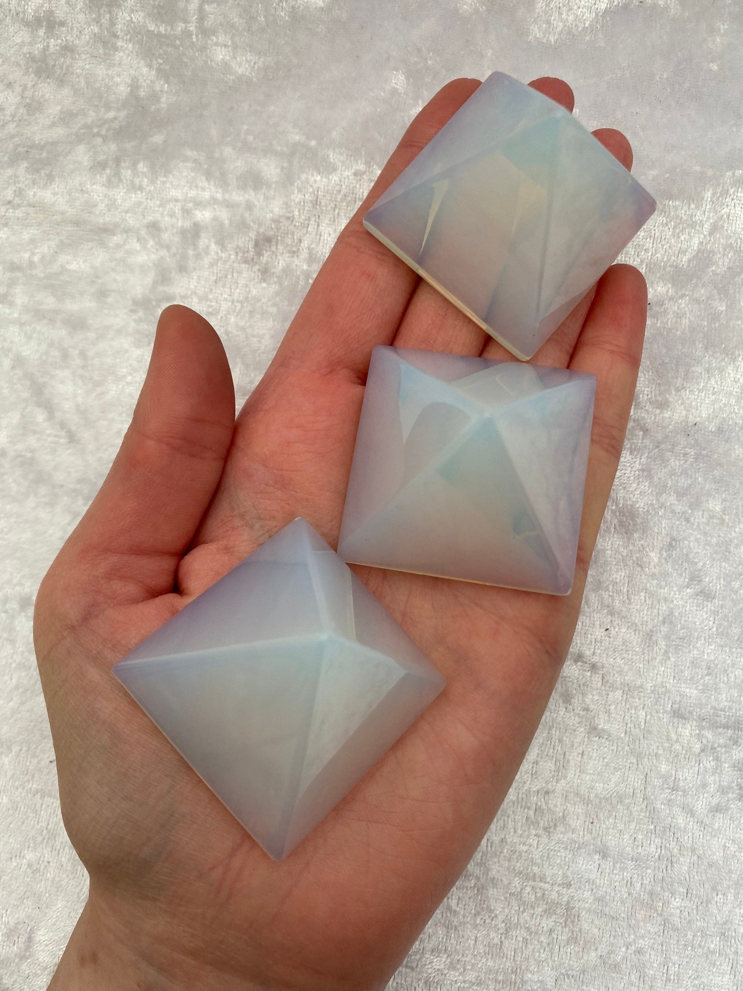 Opalite pyramids