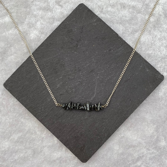 Hematite chipstone chain necklace